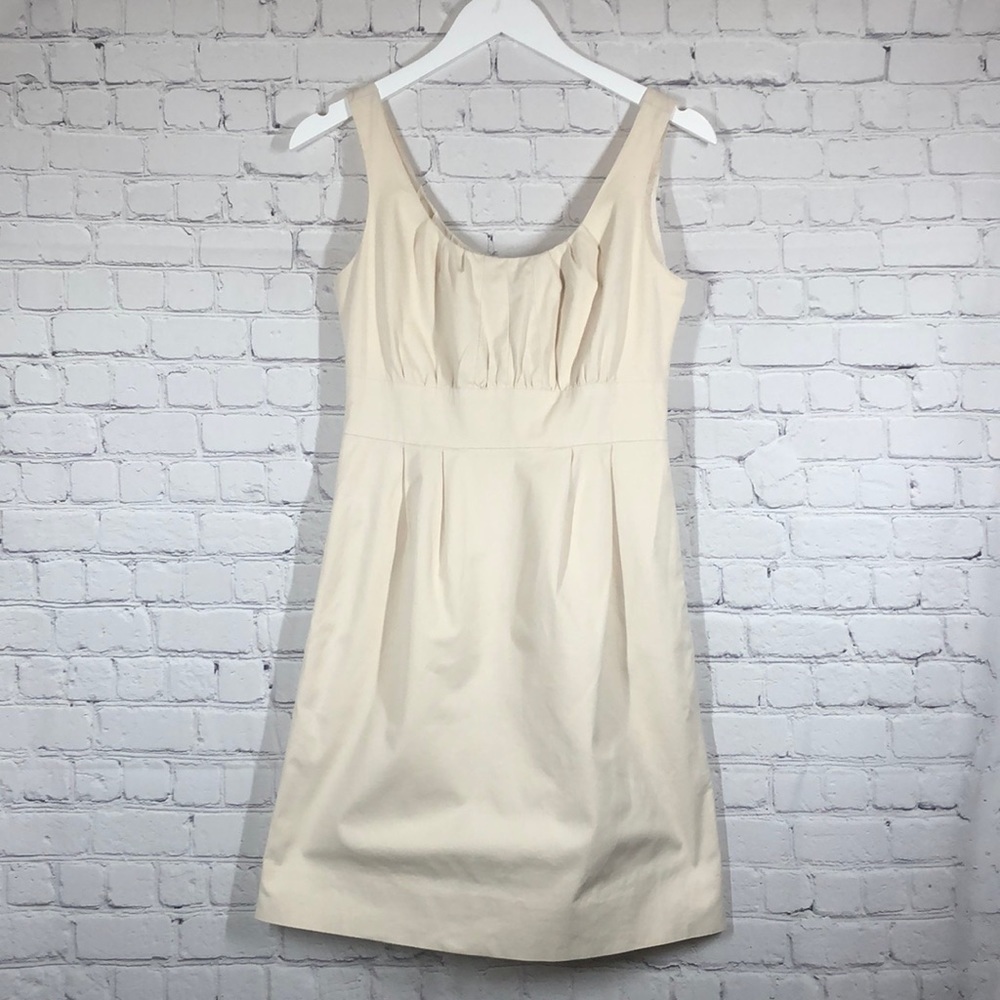 J Crew midi dress cream